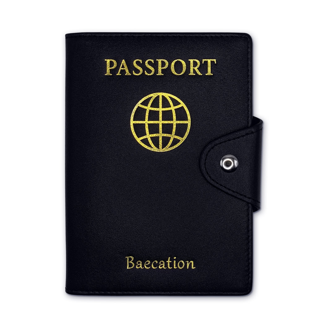 Black Baecation Passport Wallet